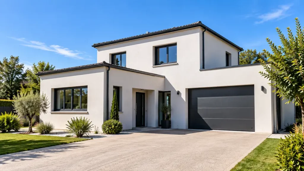 Maison contemporaine à étage réalisée en Saône-et-Loire