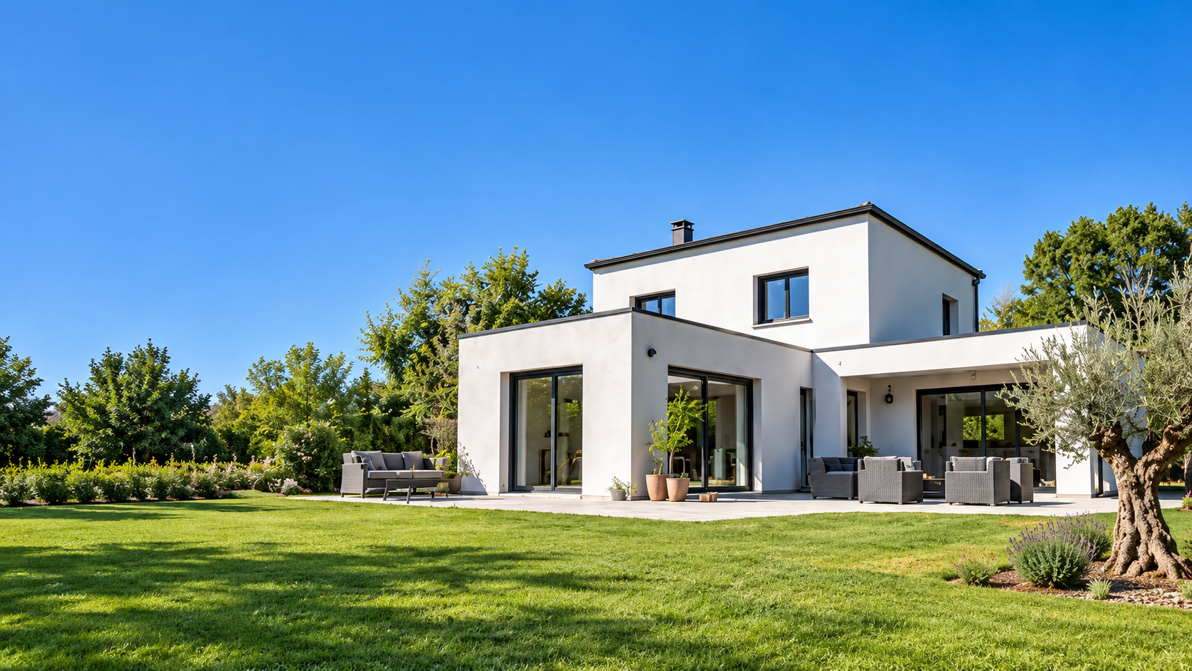 Maison contemporaine conçue par MMC Construction dans le Chalonnais